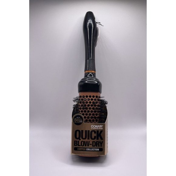 Conair Hair Conair Quick Blow Dry Thermal Square Hairbrush Cooper